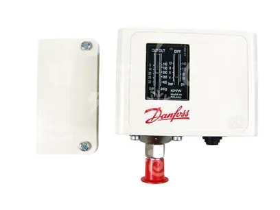 presostat DANFOSS, vysokotlaký, KP7W, 8,0- 32,0 , auto, diference 4,0 - 10, SPDT, šroub. 1/4